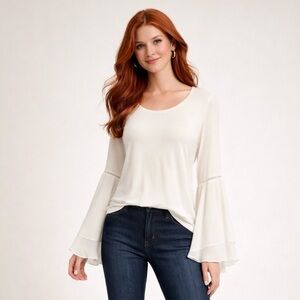 Elegant White Women's Top